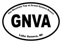 The Mountain Top at Grand Geneva Resort Oval Sticker