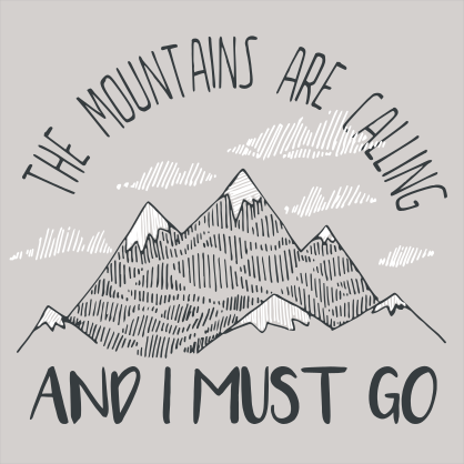 The Mountains Are Calling Square Sticker