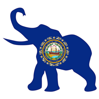The New Hampshire Republican Elephant Sticker