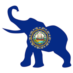 The New Hampshire Republican Elephant Sticker