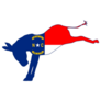 The North Carolina Democrat Party Donkey Flag Sticker
