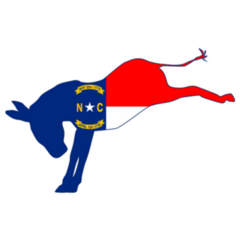 The North Carolina Democrat Party Donkey Flag Sticker