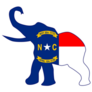 The North Carolina Republican Elephant Flag Sticker