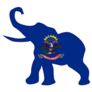 The North Dakota Republican Elephant Flag Sticker