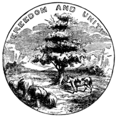 The Official Seal Of The U.s. State Of Vermont In 1889 Sticker