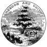 The Official Seal Of The U.s. State Of Vermont In 1889 Sticker