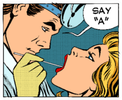 The Otolaryngologist Examines The Throat Pop Art Sticker