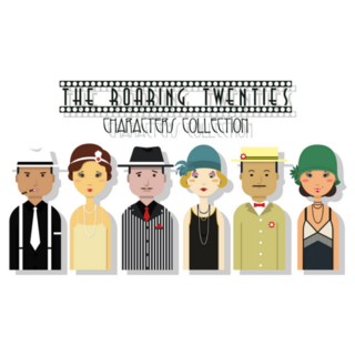 The Roaring Twenties Characters Set Sticker