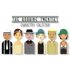 The Roaring Twenties Characters Set Sticker