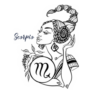 The Scorpio Astrological Sign Beautiful Girl Sticker