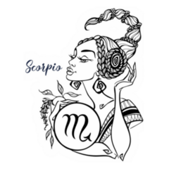 The Scorpio Astrological Sign Beautiful Girl Sticker