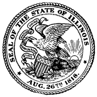 The Seal Of The State Of Illinois, 1818 Sticker
