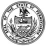 The Seal Of The State Of Pennsylvania Black & White Sketch Sticker