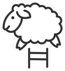 The Sheep Jumps Sticker