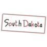 The Sign And Lettter South Dakota Sticker