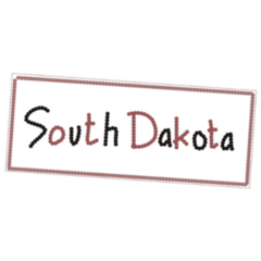 The Sign And Lettter South Dakota Sticker