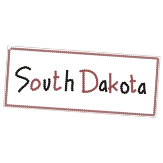 The Sign And Lettter South Dakota Sticker
