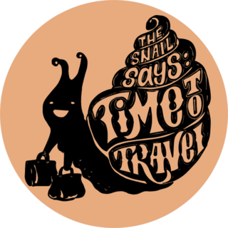 The Snail Says Time To Travel Sticker