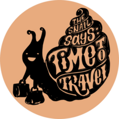 The Snail Says Time To Travel Sticker