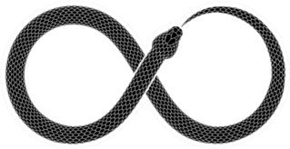 The Snake Bites Its Tail In The Form Of A Sign Of Infinity Sticker