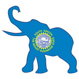 The South Dakota Republican Elephant Sticker