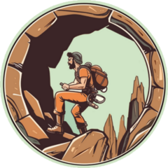 The Sport Of Rock Climbing On Green Sticker