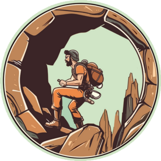 The Sport Of Rock Climbing On Green Sticker