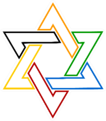 The Star Of David Logo Colorful Sticker