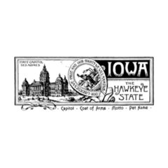 The State Banner Of Iowa The Hawkeye State Sticker