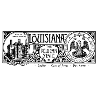 The State Banner Of Louisiana Pelican State Sticker