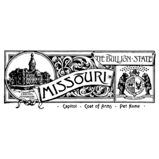 The State Banner Of Missouri The Bullion State Sticker