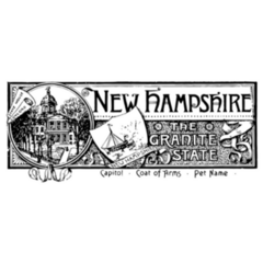 The State Banner Of New Hampshire Granite State Sticker