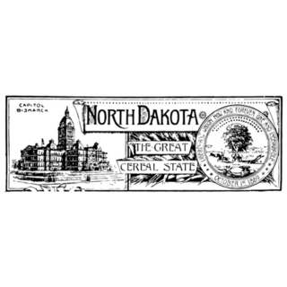 The State Banner Of North Dakota Sticker