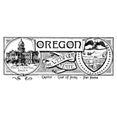 The State Banner Of Oregon The Webfoot State Sticker