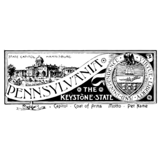 The State Banner Of Pennsylvania The Keystone State Sticker