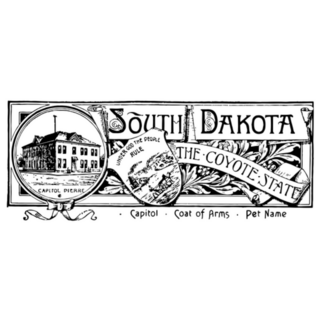 The State Banner Of South Dakota The Coyote State Sticker