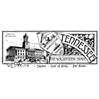 The State Banner Of Tennessee The Volunteer State Sticker