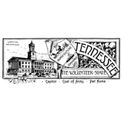 The State Banner Of Tennessee The Volunteer State Sticker