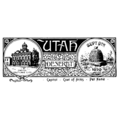 The State Banner Of Utah Beehive 1850 Sticker
