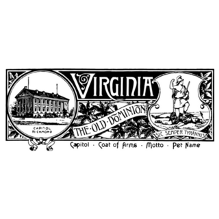 The State Banner Of Virginia The Old Dominion Sticker
