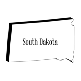 The State Of South Dakota In 3d Sticker