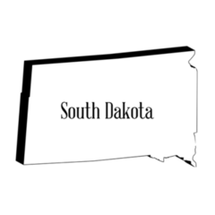 The State Of South Dakota In 3d Sticker