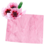 The State Wyoming In Pink Flower Sticker