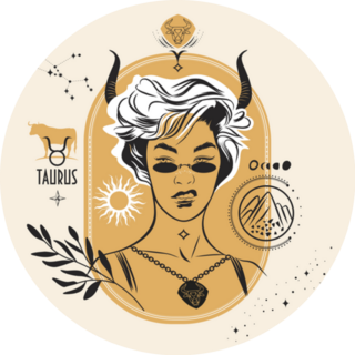 The Taurus Girl Portrait Sticker
