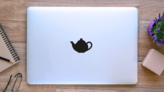 The Teapot Icon Tea Sticker on a Laptop (New) example