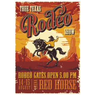 The Texas Rodeo Poster Sticker