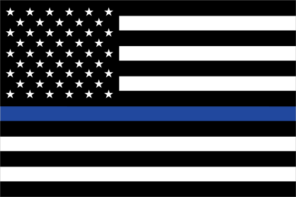 The Thin Blue Line Us Flag Sticker