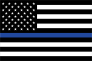 The Thin Blue Line Us Flag Sticker