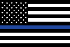 The Thin Blue Line Us Flag Sticker