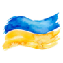 The Ukrainian Flag Painted With Watercolor Sticker